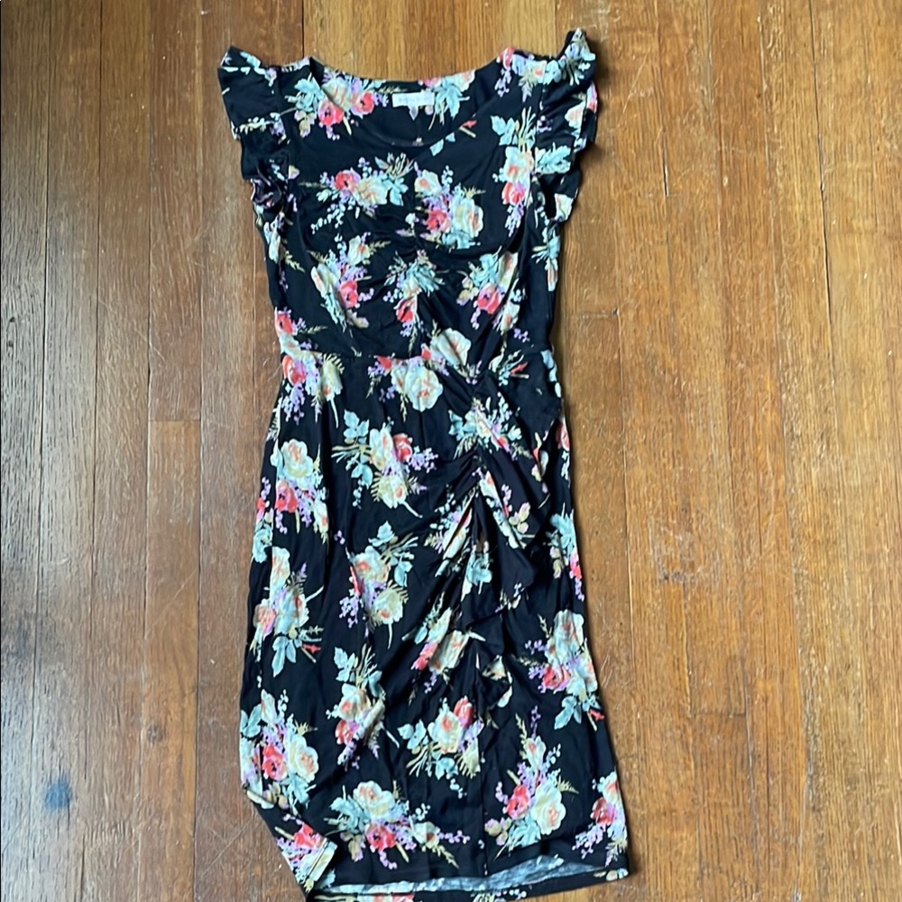 Floral Black Dress